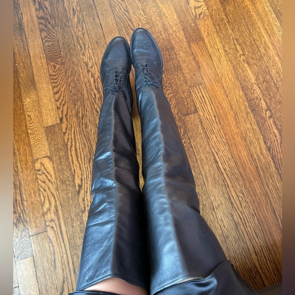 Not for sale !!!Chanel black leather cc logo over the knee riding boots - Picture 9 of 16